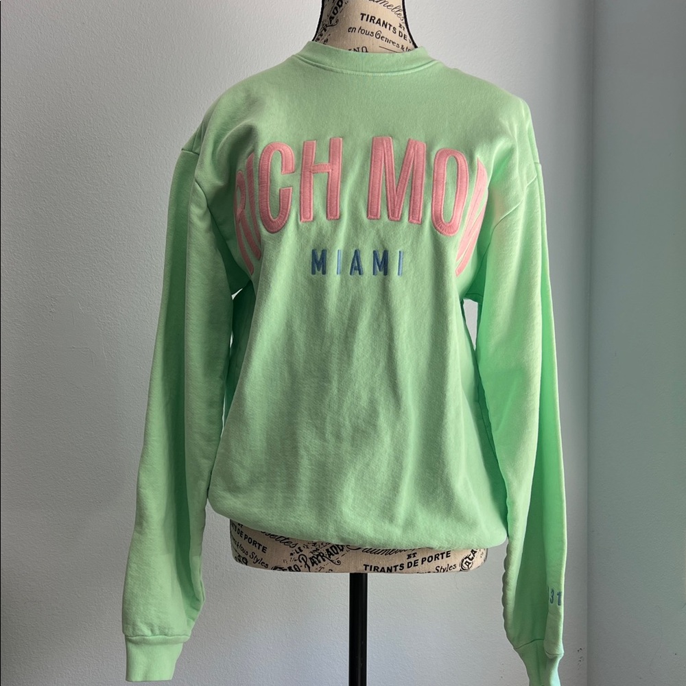 Tinx Rich Mom Miami Mint Green Sweater